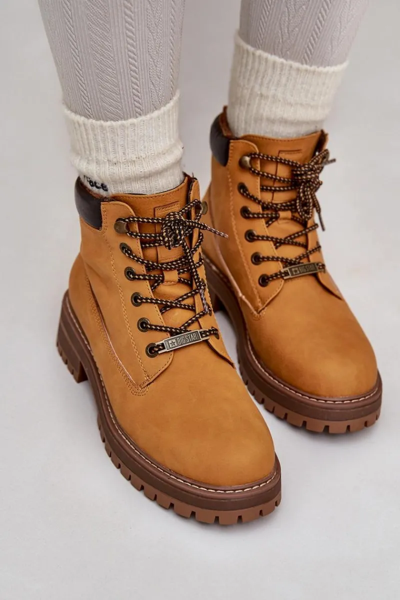 Online Big Star Shoes Trapery Damskie Ocieplane Big Star OO274A288 Camel