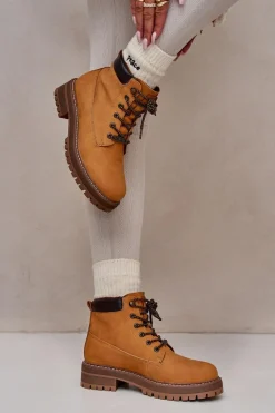 Online Big Star Shoes Trapery Damskie Ocieplane Big Star OO274A288 Camel