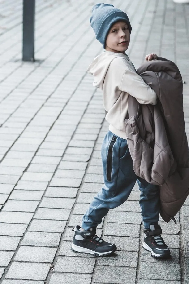 Hot Big Star Shoes Trapery Dziecięce Memory Foam Czarne Big Star KK374121