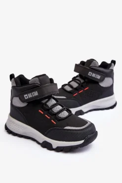 Hot Big Star Shoes Trapery Dziecięce Memory Foam Czarne Big Star KK374121
