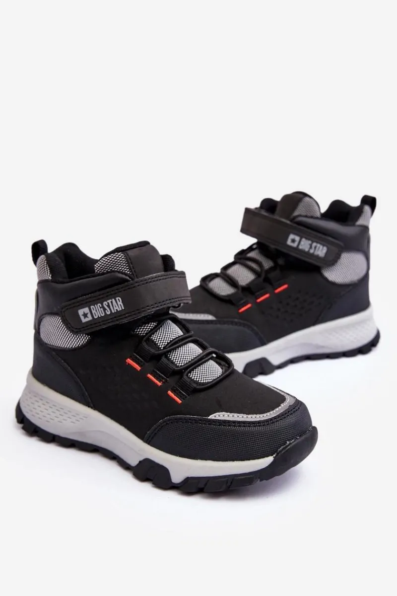 Hot Big Star Shoes Trapery Dziecięce Memory Foam Czarne Big Star KK374121