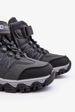 New Trapery Dziecięce Ocieplone Wełną Grafitowe Ehas Dzieci Chłopięce|Dziewczęce