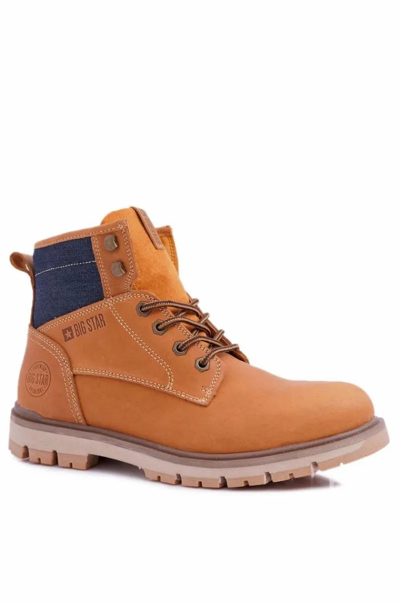 New Trapery Męskie Skórzane Big Star Camel EE174266 Męskie Botki Męskie