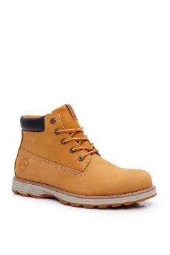 Online Big Star Shoes Trapery Męskie Skórzane Big Star Camel EE174227