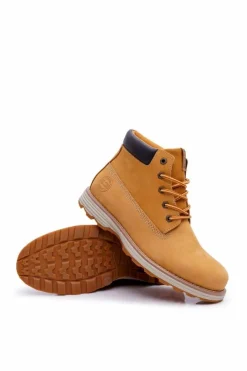Online Big Star Shoes Trapery Męskie Skórzane Big Star Camel EE174227