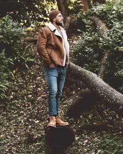 Online Big Star Shoes Trapery Męskie Skórzane Big Star Camel EE174227