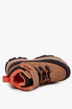 Sale Big Star Shoes Trapery Śniegowce Dziecięce Na Rzep Big Star SS374012 Brązowe Brązowy