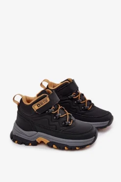 Sale Trapery Śniegowce Dziecięce Na Rzep Big Star SS374013 Czarne Dzieci Chłopięce|Chłopięce