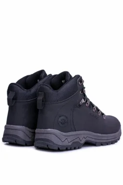 Outlet Trekkingowe Buty Męskie Ocieplane za Kostkę Czarne Carlito Męskie Obuwie Trekkingowe Męskie