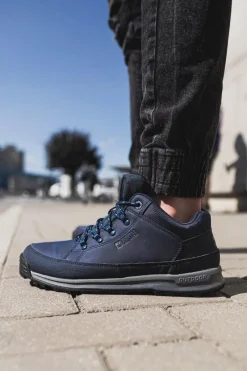 Online Trekkingowe Młodzieżowe Buty Big Star Wysokie Outdoor Granatowe EE274817 Damskie/Męskie Trampki Męskie Big Star|Obuwie Trekkingowe Męskie