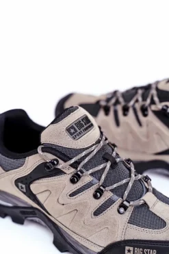 Sale Big Star Shoes Trekkingowe Męskie Buty Big Star Outdoor Szare GG174281