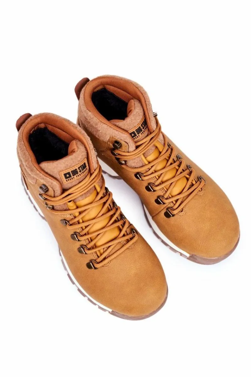 Obuwie Trekkingowe Męskie>Big Star Shoes Trekkingowe Męskie Buty Big Star Outdoor Camel GG174402