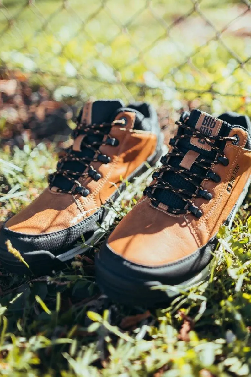 Outlet Big Star Shoes Trekkingowe Męskie Buty Big Star Wysokie Outdoor Camel EE174464