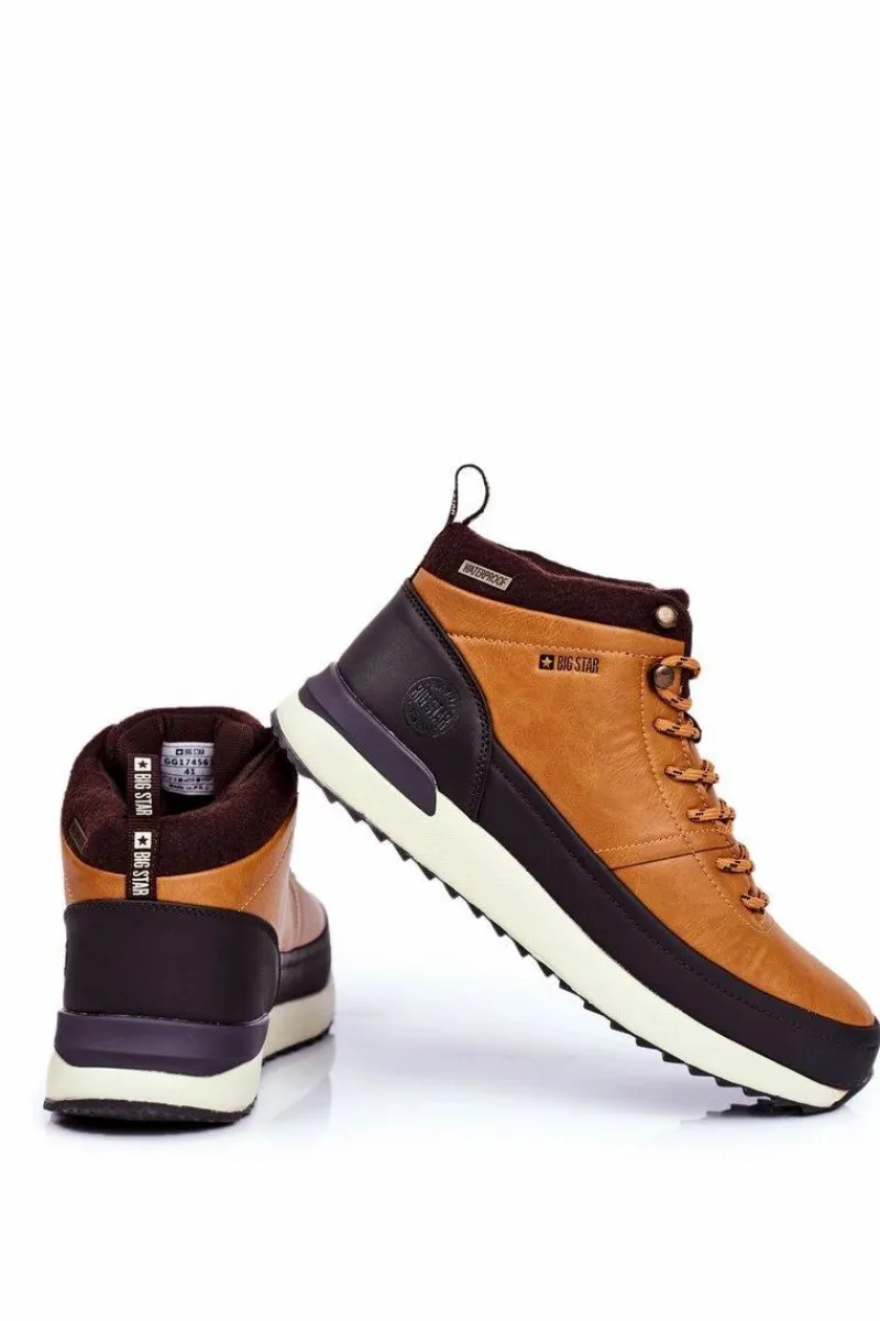 Obuwie Trekkingowe Męskie>Big Star Shoes Trekkingowe Męskie Buty Big Star Outdoor Camel GG174561