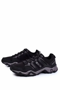Clearance Trekkingowe Męskie Buty Big Star Outdoor Czarne GG174269 Męskie Obuwie Trekkingowe Męskie