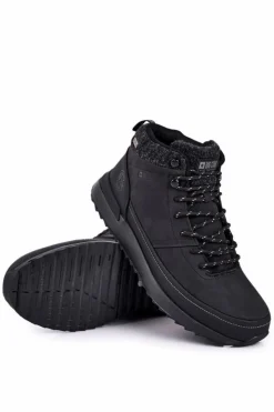 Discount Trekkingowe Męskie Buty Big Star Outdoor Czarne GG174563 Męskie Obuwie Trekkingowe Męskie