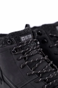 Discount Trekkingowe Męskie Buty Big Star Outdoor Czarne GG174563 Męskie Obuwie Trekkingowe Męskie