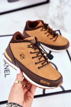 Outlet Trzewiki Dziecięce Big Star Camel GG374102 Dzieci Dziewczęce|Chłopięce