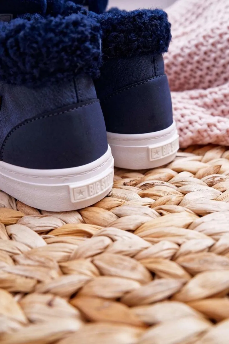 Discount Trzewiki Dziecięce Chłopięce Dziewczęce Big Star Granatowe EE374018 Dzieci Chłopięce|Dziewczęce