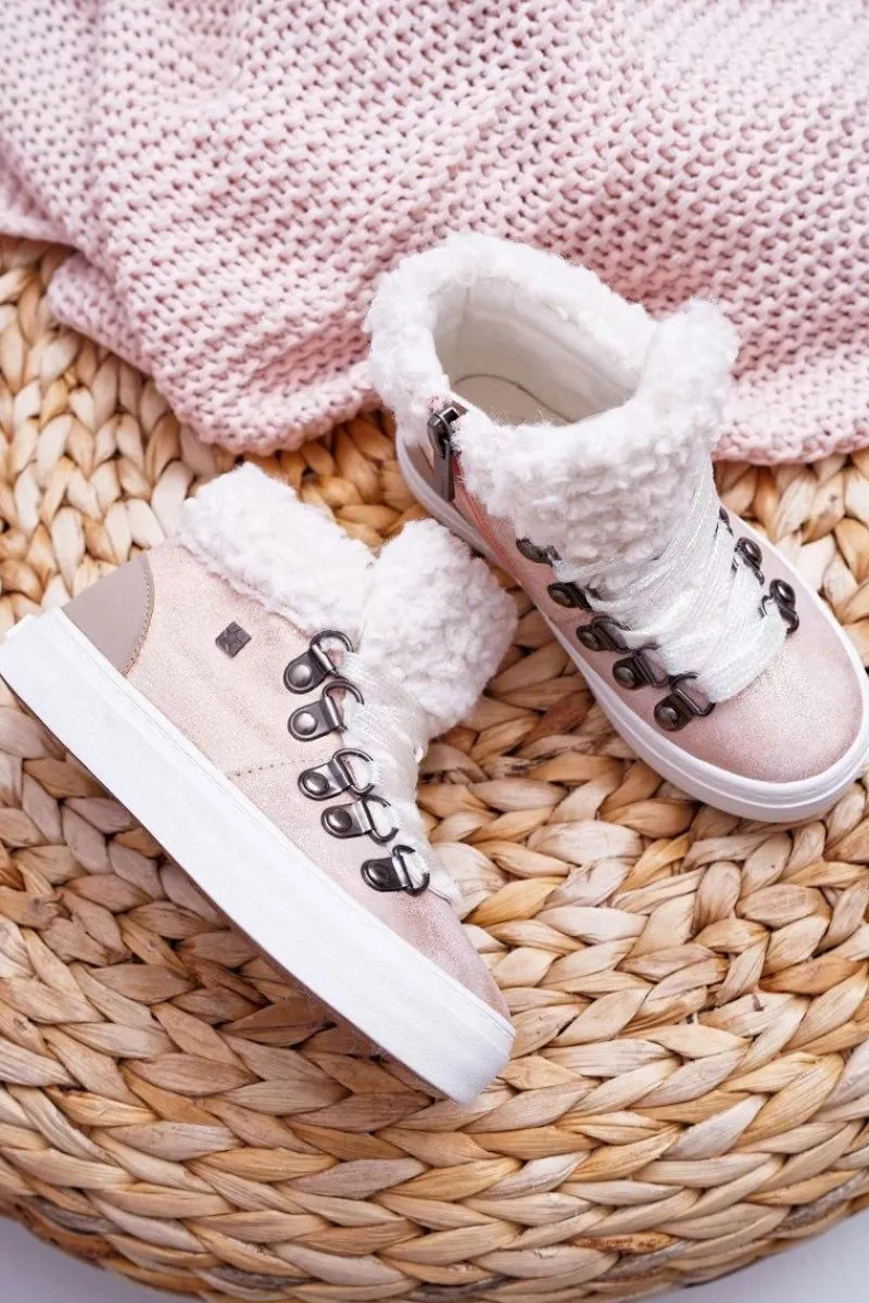 Hot Big Star Shoes Trzewiki Dziecięce Dziewczęce Big Star Różowe EE374015