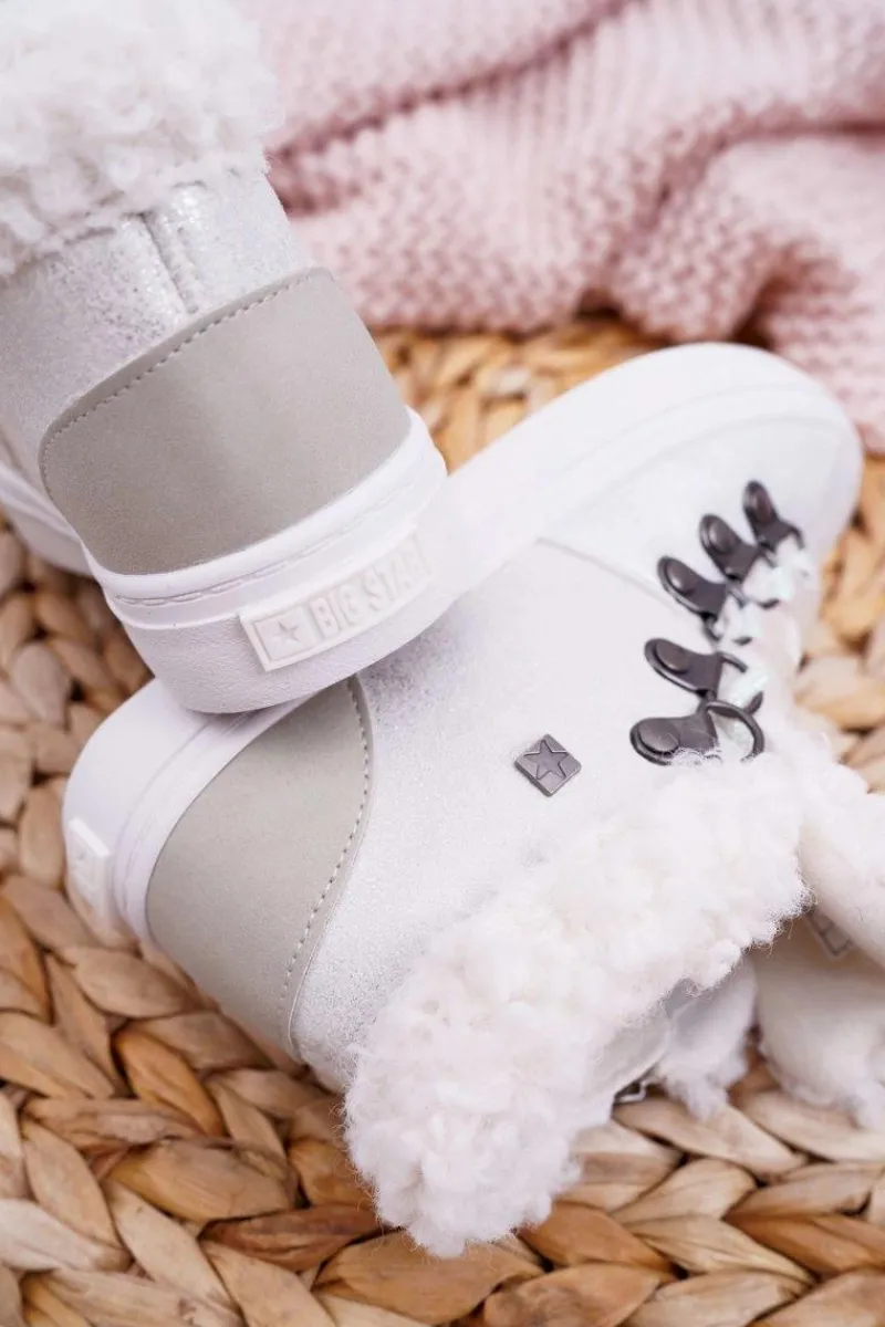 Dziewczęce>Big Star Shoes Trzewiki Dziecięce Dziewczęce Big Star Białe EE374017