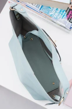 Best Boto Turkusowa Torebka Damska A4 na Ramię