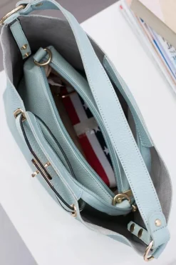 Best Boto Turkusowa Torebka Damska A4 na Ramię