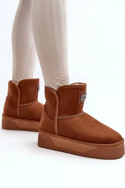 Best D.Franklin Wegańskie Śniegowce Na Platformie DFSH371004 Brązowe