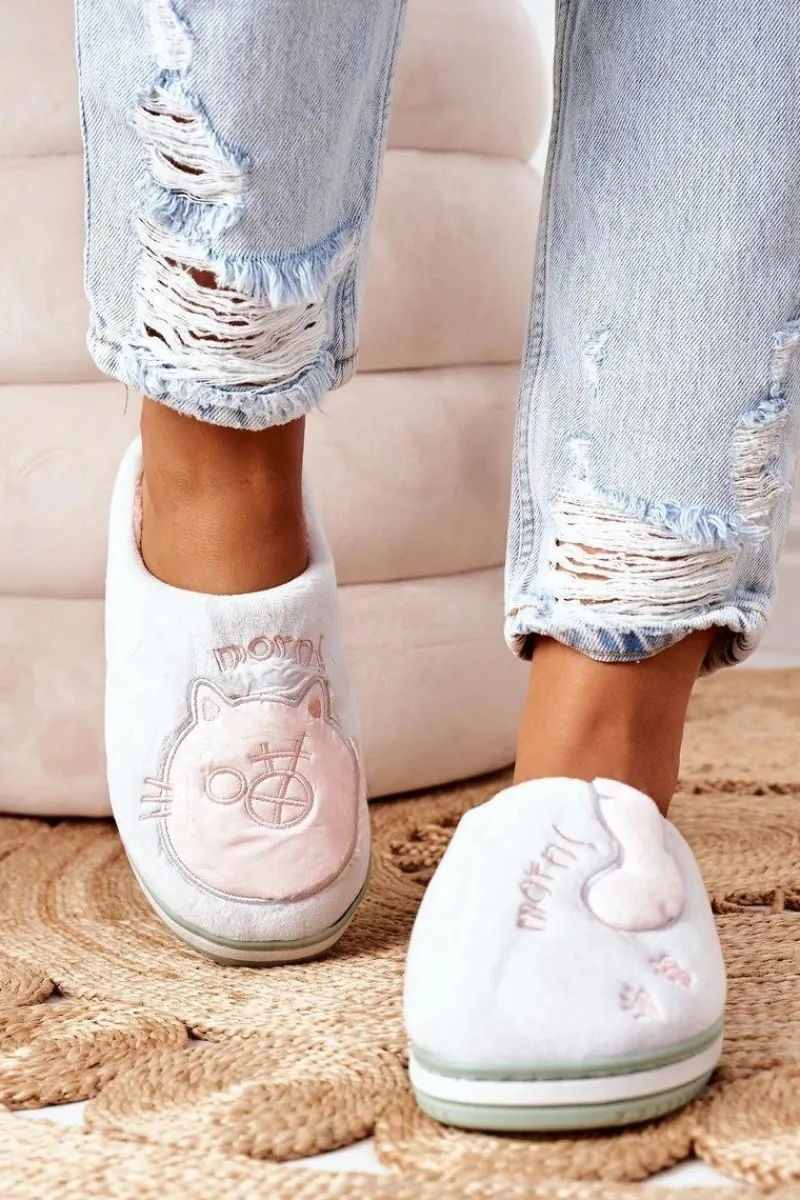 Online Boto Welurowe Papcie Z Kotem Zielone Good Morning