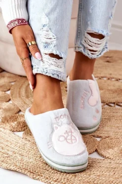 Online Boto Welurowe Papcie Z Kotem Zielone Good Morning