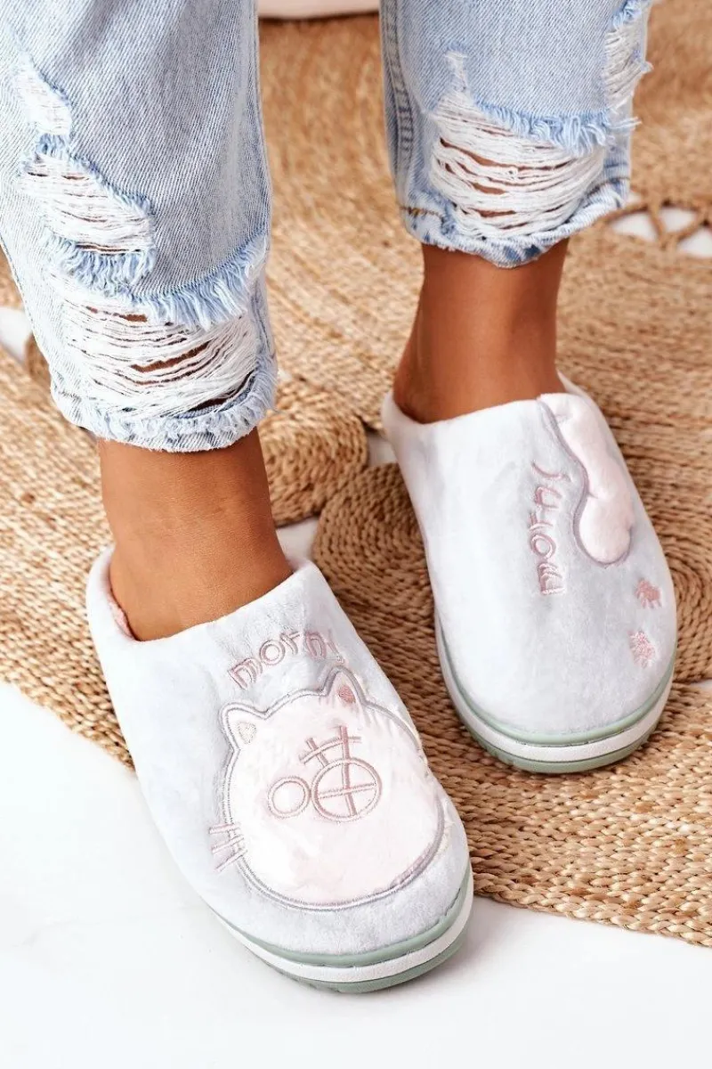 Online Boto Welurowe Papcie Z Kotem Zielone Good Morning