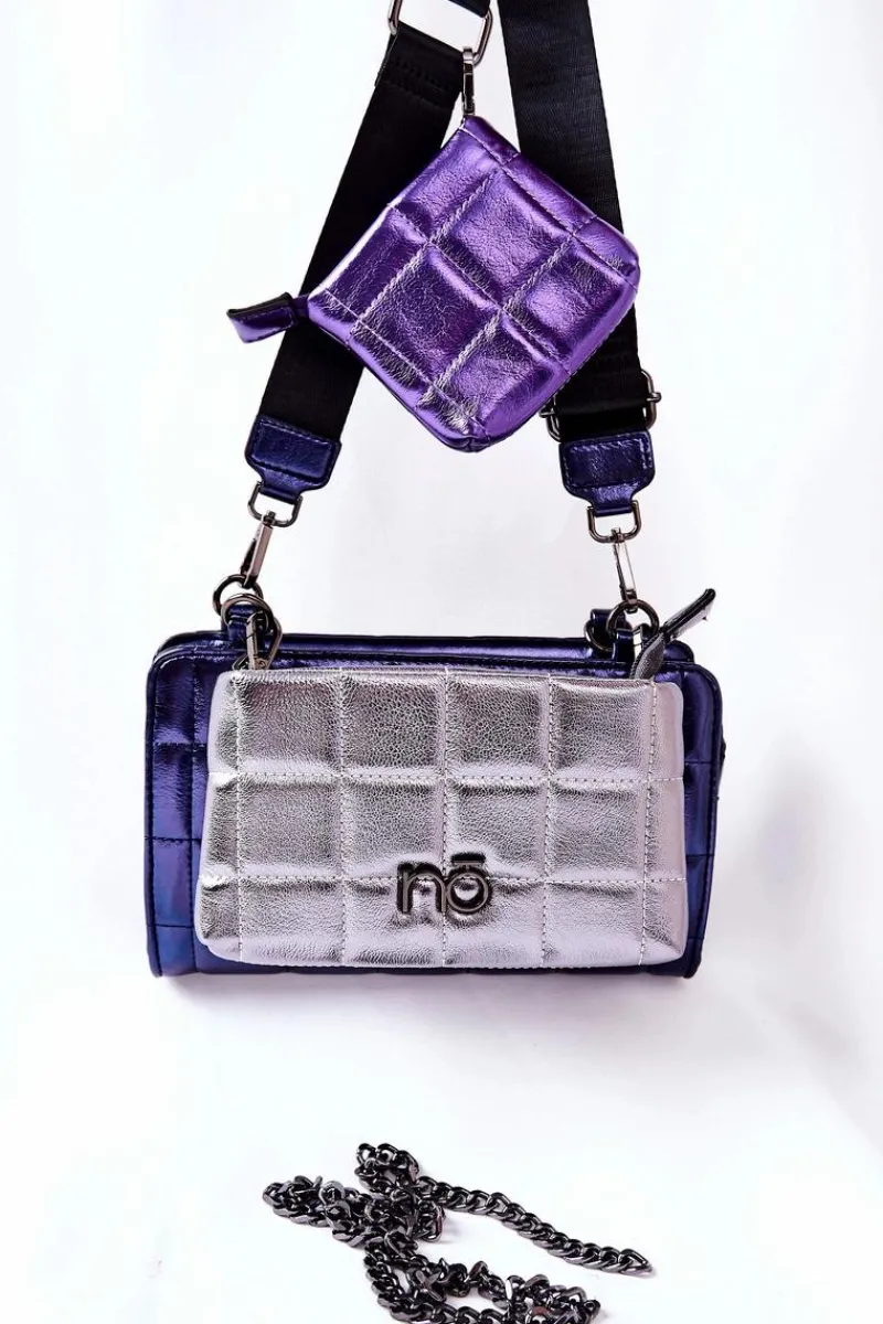 Torebki Nobo|Listonoszki>Nobo Wielofunkcyjna Pikowana Torebka Listonoszka NBAG-K1300 Niebieska