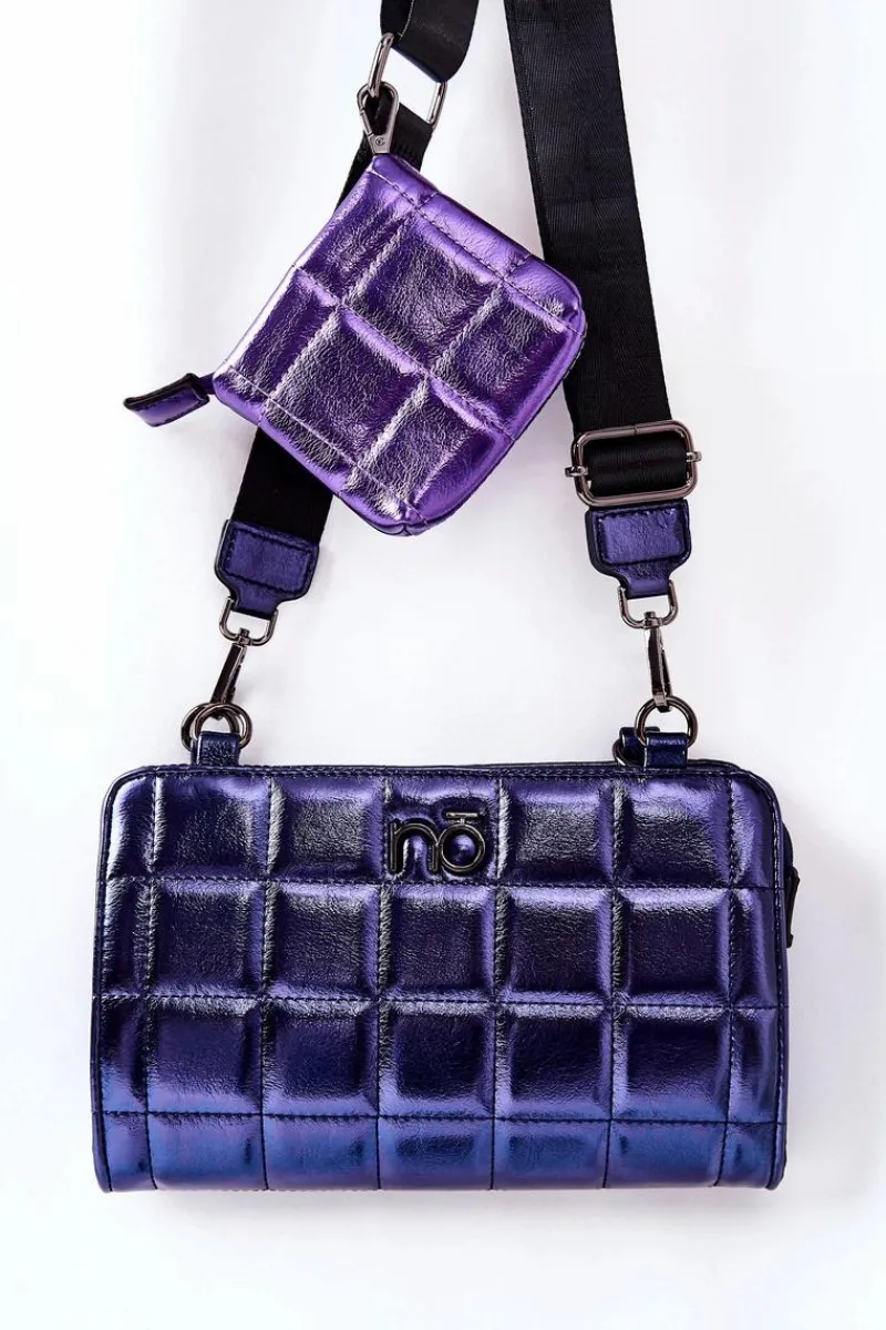 Torebki Nobo|Listonoszki>Nobo Wielofunkcyjna Pikowana Torebka Listonoszka NBAG-K1300 Niebieska