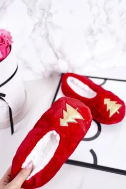 Outlet Świąteczne Dziecięce Papcie Z Choinką Czerwone Let It Snow Dzieci Chłopięce|Dziewczęce