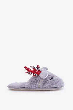 Best Boto Świąteczne Kapcie Z Motywem Renifera Szare Sylaia Szary