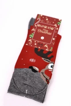 Skarpetki|Skarpetki>Boto Świąteczne Męskie Bawełniane Skarpetki Czerwono Szare Ho-Ho-Ho