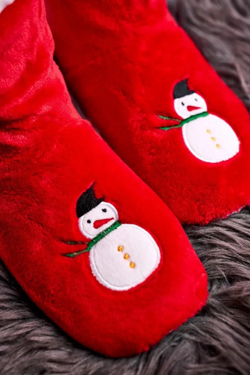 Online Aura.via Świąteczne Papcie Z Bałwanem Ocieplone Kożuszkiem Holly