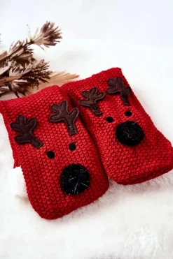 Świąteczne Skarpetki Długie Renifer Czerwone Skarpetki|Skarpetki