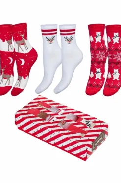 Skarpetki|Skarpetki>Milena Świąteczny Zestaw Skarpetek Damskich 3-Pak Wzór 2