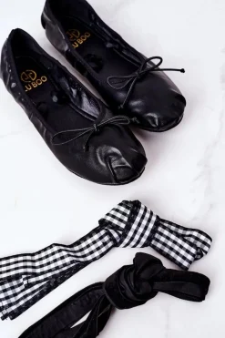 Baleriny Klasyczne>Boto Wiązane Baleriny Lu Boo Czarne