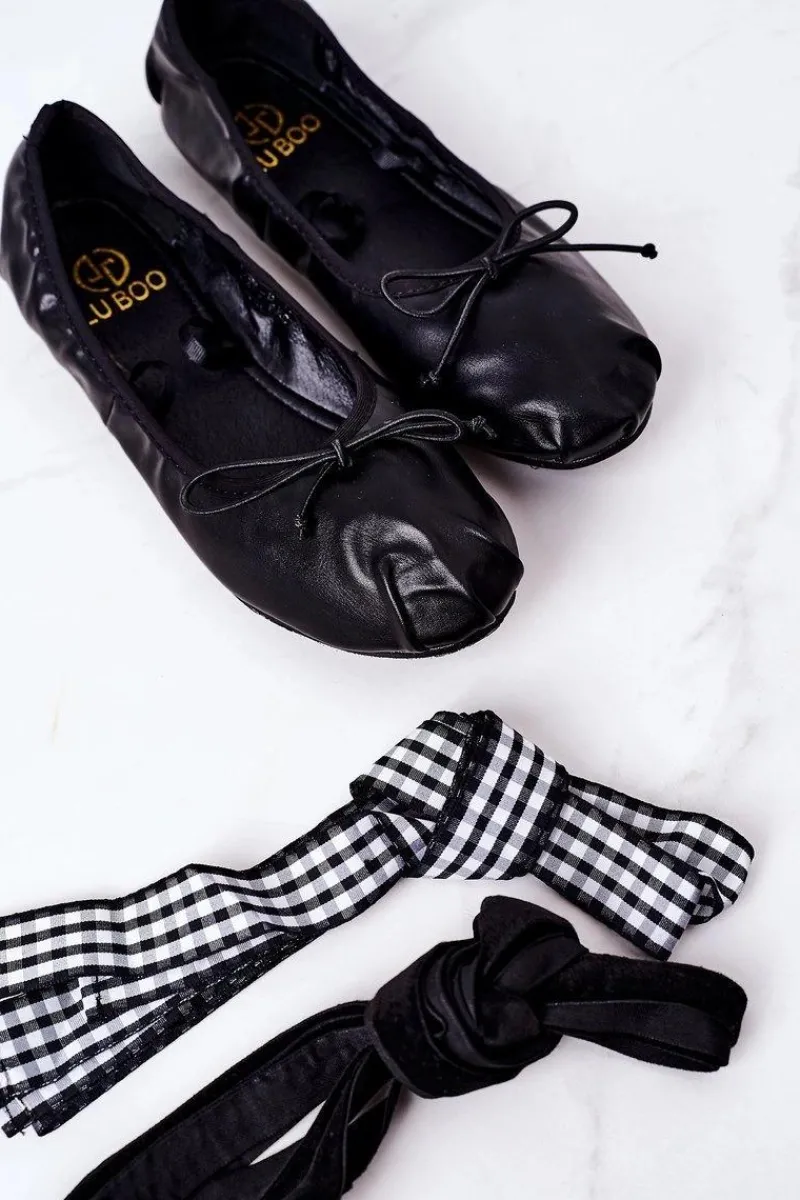 Baleriny Klasyczne>Boto Wiązane Baleriny Lu Boo Czarne