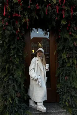 Śniegowce Damskie>Boto Wiązane Śniegowce Damskie Na Grubej Podeszwie Beżowe Loso