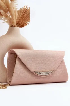 Hot Wizytowa Torebka Kopertówka Na Łańcuszku Zarani Różowe Złoto Kopertówki