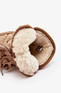 Hot D.Franklin Wodoodporne Śniegowce Na Platformie Wegańskie DFSH370004 Brązowe Brązowy