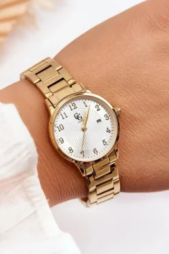 Zegarki>GG Luxe Wodoodporny Damski Zegarek Stalowy Złoty