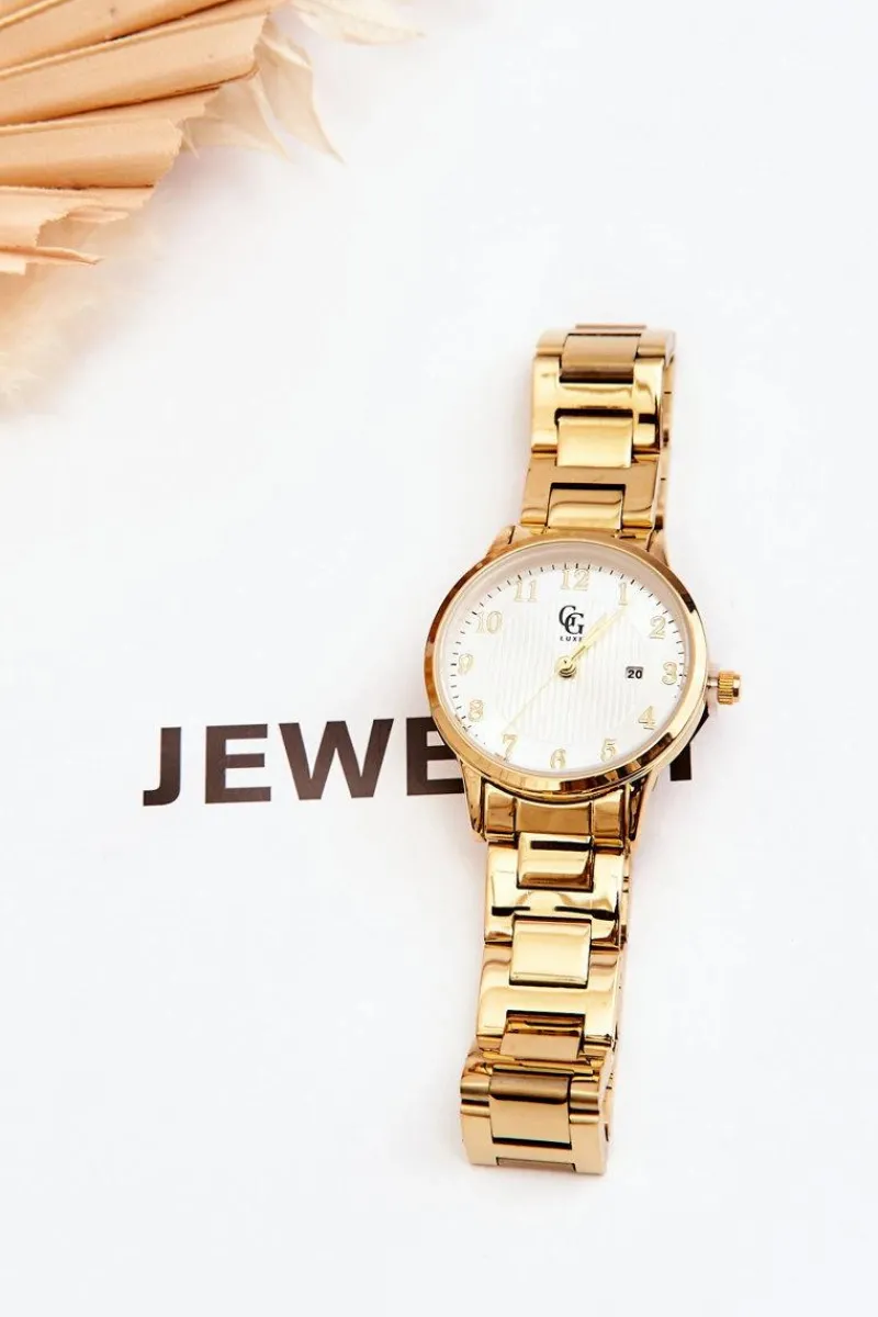 Zegarki>GG Luxe Wodoodporny Damski Zegarek Stalowy Złoty