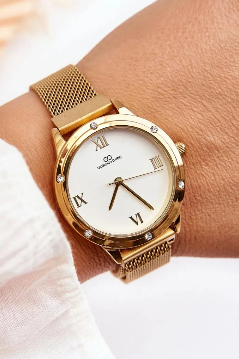 Zegarki>Giorgio&Dario Wodoodporny Zegarek Na Magnes Złoty