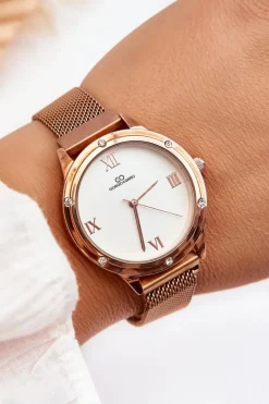 Giorgio&Dario Wodoodporny Zegarek Na Magnes Różowe Złoto