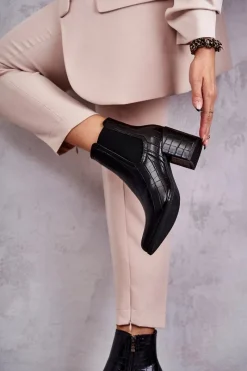 Botki Na Słupku|Czarne Botki><noscript><img width=