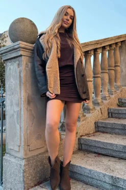 Boto Wsuwane Botki Kowbojki Damskie Z Naturalnego Zamszu Czekoladowe Beretta Brązowy